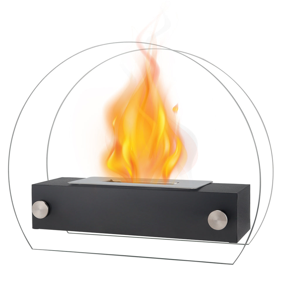 JHY Design Portable Tabletop Fire Pit 35cm – Clean-Burning Bio Ethanol, Ventless, Indoor/Outdoor