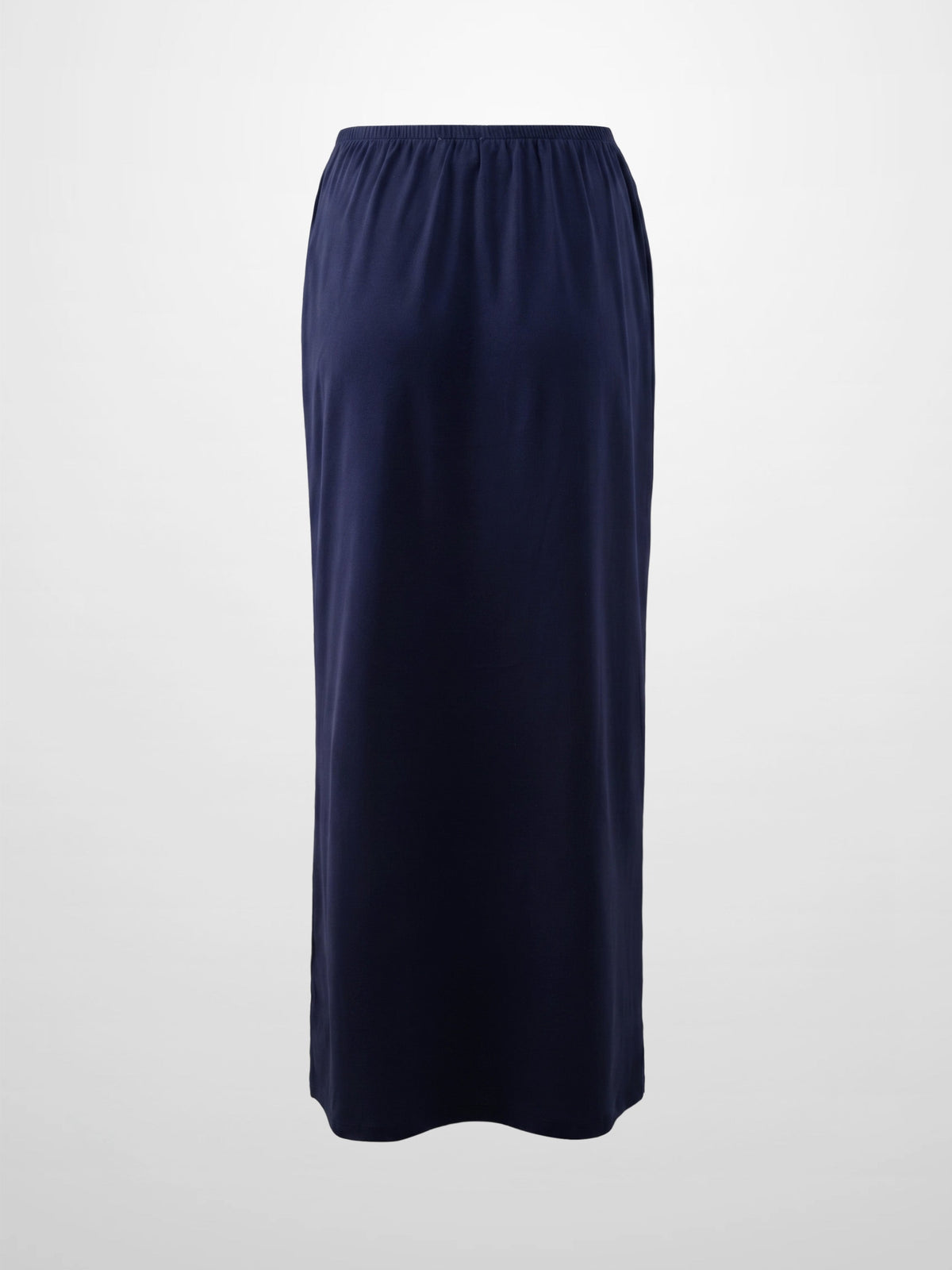 Straight Maxi Drawstring T-Shirt Skirt-Blue