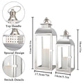 20.5"&15" High Stainless Steel Decorative Candle Lanterns ( Set of 2 )