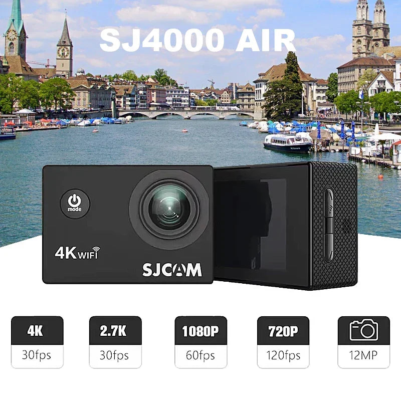 4K Ultra HD Action Camera 30M Waterproof Black
