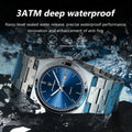 Color: Ivory - POEDAGAR Luxury Watch For Man Waterproof Luminous Date Week Stainless Steel Men Watc