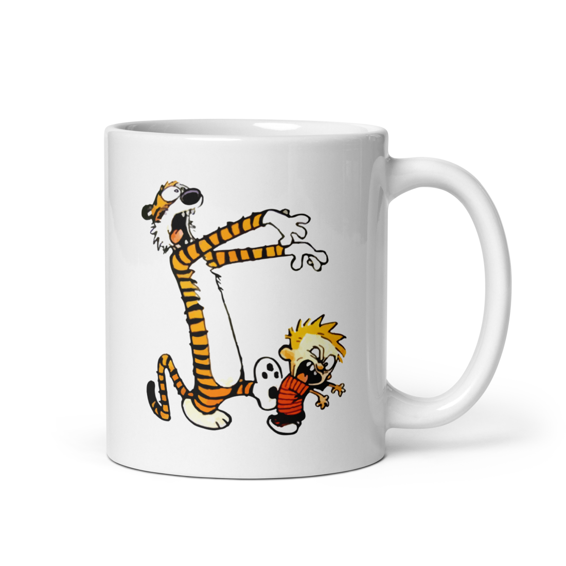 Calvin and Hobbes Playing Zombies Mug