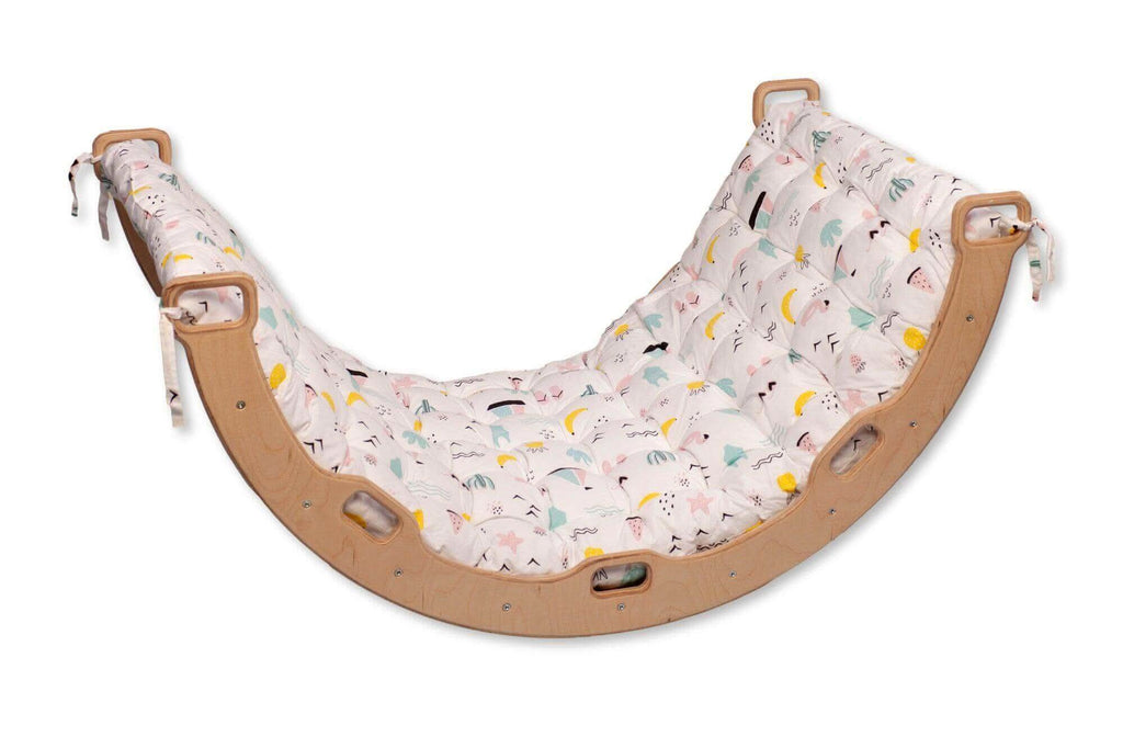 Climbing Arch / Rocker with Flamingo Pattern Pillow