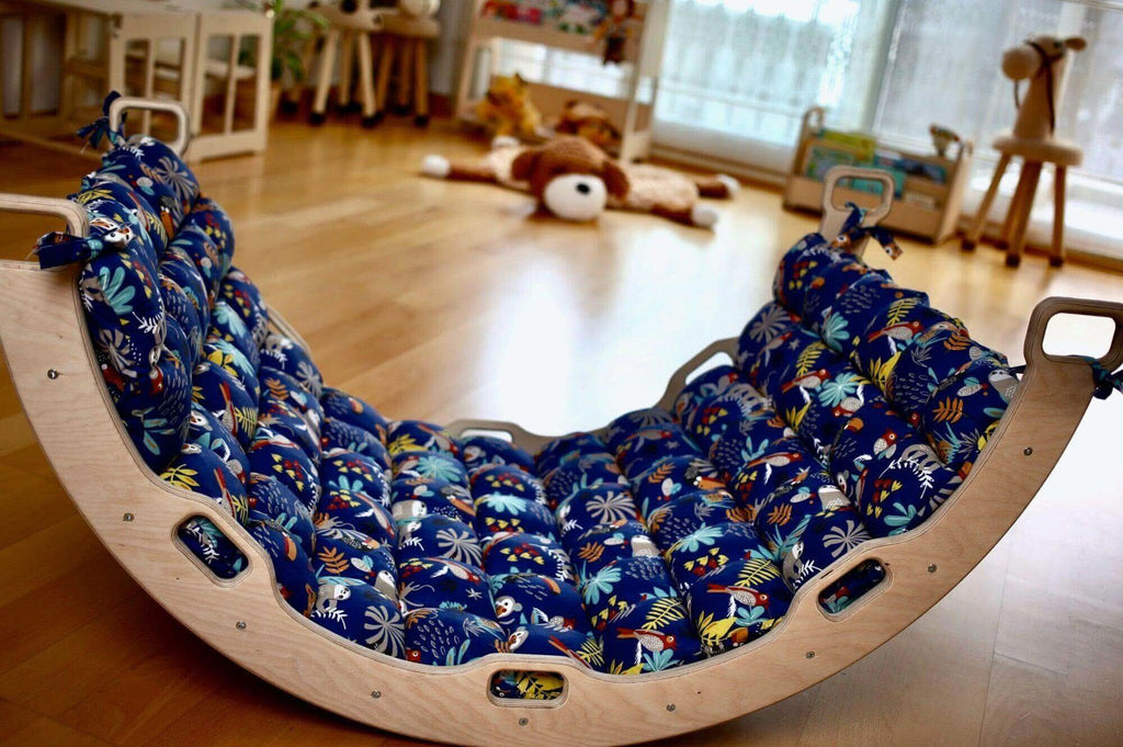 Climbing Arch / Rocker with 2 Ramps and Pillow / 4 Pieces Set